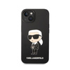 Karl Lagerfeld Silicone Ikonik MagSafe - Hülle für iPhone 15 Plus / 14 Plus (schwarz)