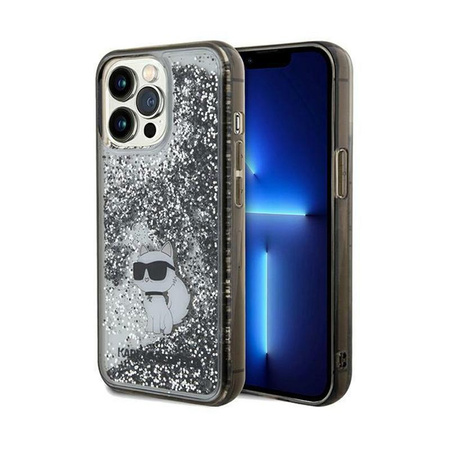 Karl Lagerfeld Liquid Glitter Choupette - iPhone 13 Pro tok (átlátszó)