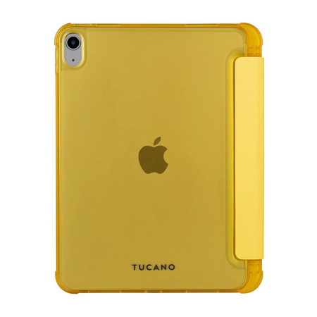 Tucano Satin Case - Tasche für iPad 10.9" (2022) mit Magnet & Standfuß mit Apple Pencil Halter (gelb)