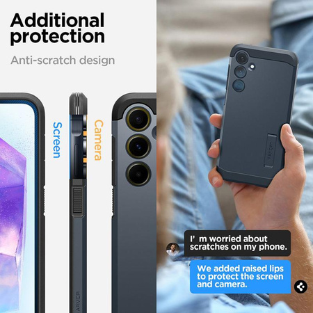 Spigen Tough Armor - pouzdro pro Samsung Galaxy A55 5G (Metal Slate)