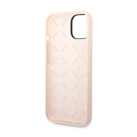 Guess Silicone Triangle Logo - Case for iPhone 14 (Pink)
