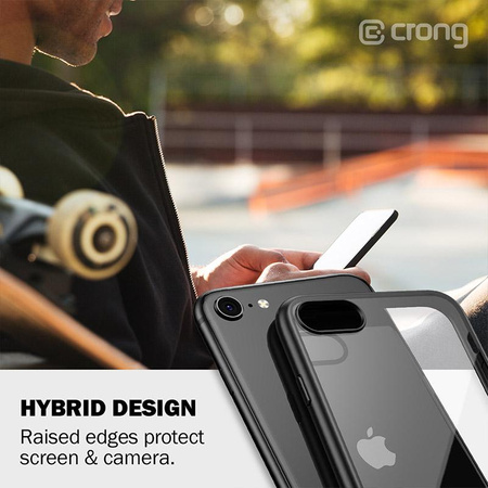 Crong Clear Cover - Tasche iPhone SE (2022/2020) / 8 / 7 (schwarz)