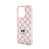 Karl Lagerfeld Monogram Choupette - iPhone 15 Pro tok (rózsaszín)