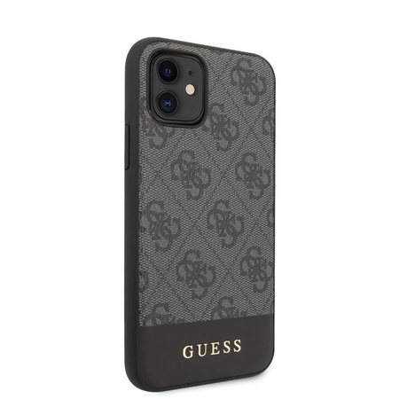 Guess 4G Bottom Stripe Kollektion - iPhone 11 Tasche (grau)