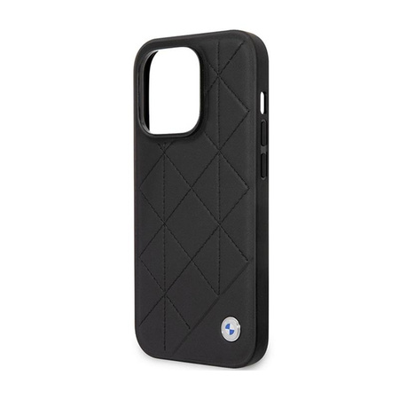 BMW Leather Quilted - iPhone 14 Pro Case (noir)