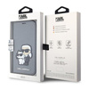 Karl Lagerfeld Booktype NFT Saffiano Karl & Choupette - iPhone 14 tok (ezüst)