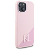 Karl Lagerfeld Silicone Shadow Metal Initial MagSafe - Coque pour iPhone 15 (rose)