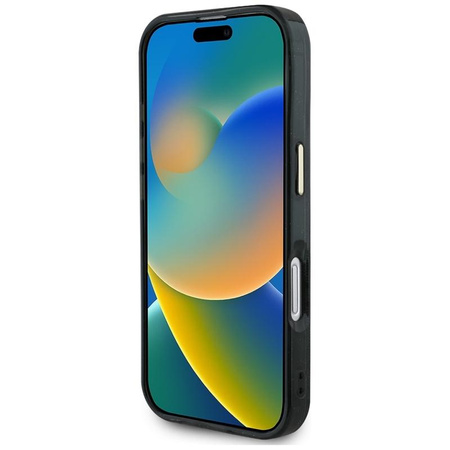 Guess IML Metal Glitter 4G Circle Triangle MagSafe - Case for iPhone 16 (black)