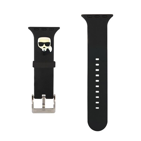 Karl Lagerfeld Silicone Karl Head - Bracelet pour Apple Watch 42/44/45 mm (noir)