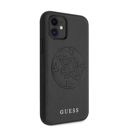 Guess Saffiano 4G Circle Logo - iPhone 11 Case (black)