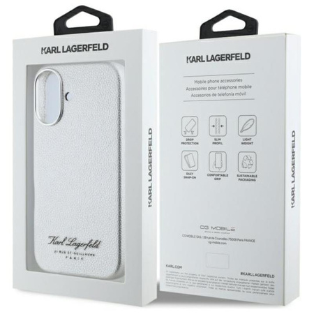 Karl Lagerfeld Hotel RSG - iPhone 16 Tasche (grau)