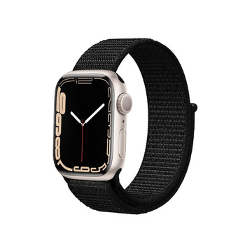 Crong Nylon Reflex - Sportarmband für Apple Watch 44/45/46/49 mm (schwarz)