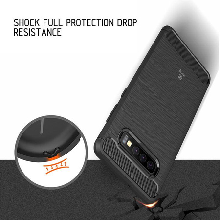 Crong Soft Armour Cover - Etui Samsung Galaxy S10+ (czarny)