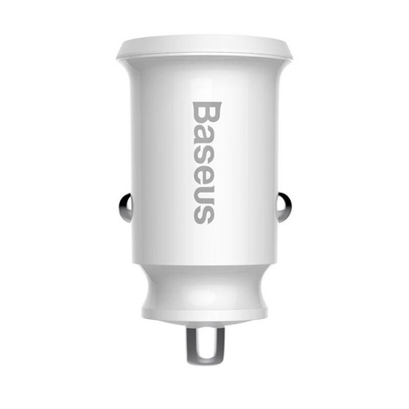 Baseus Grain - Chargeur de voiture 2 x USB, 5 V / 3,1 A (blanc)