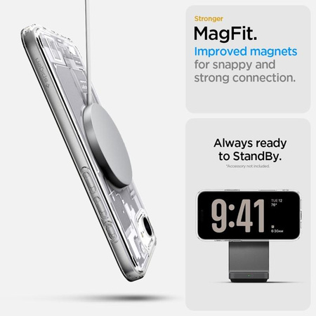 Spigen Ultra Hybrid MagSafe - Hülle für iPhone 16e (Zero One White)