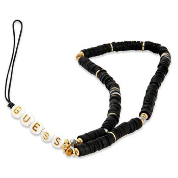 Korálky Guess Phone Strap Heishi - přívěsek telefonu (černá)