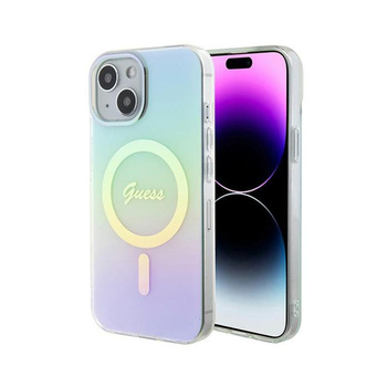 Guess IML Iridescent MagSafe - Tasche für iPhone 15 (türkis)