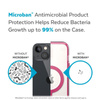 Speck Presidio Perfect-Clear with Impact Geometry + MagSafe - Etui iPhone 14 / iPhone 13 z powłoką MICROBAN (Clear / Digital Pink)