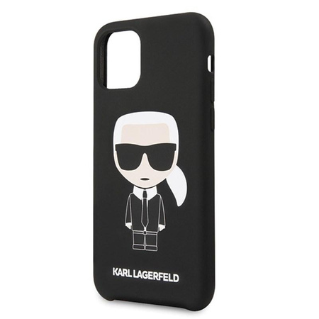 Karl Lagerfeld Fullbody Silikon Iconic - iPhone 11 Hülle (Schwarz)