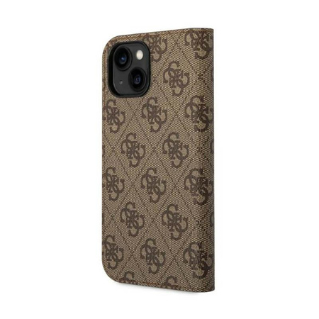 Guess 4G Metal Camera Outline Booktype Case - Case for iPhone 14 (Brown)