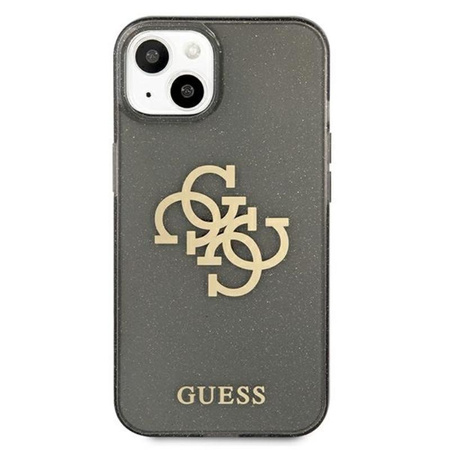 Guess Glitter 4G Big Logo - Hülle für iPhone 13 mini (Schwarz)