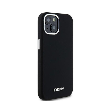 DKNY Liquid Silicone Small Metal Logo MagSafe - iPhone 15 / 14 / 13 Case (black)