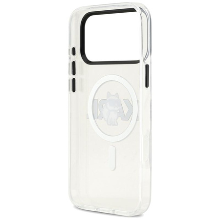 Karl Lagerfeld IML Choupette Sketch Logo MagSafe - Case for iPhone 17 Pro Max (transparent)