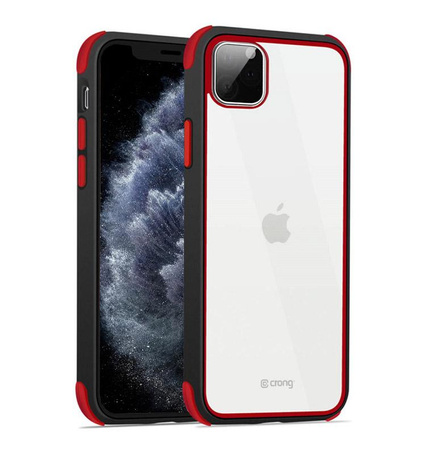 Průhledný kryt Crong Trace - kryt na iPhone 11 Pro (černý/červený)