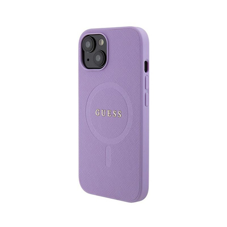 Guess Saffiano MagSafe - iPhone 15 Case (purple)