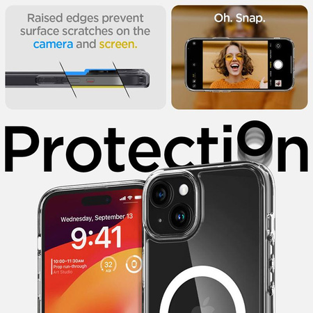 Spigen Ultra Hybrid MagSafe - pouzdro pro iPhone 15 Plus (bílé)