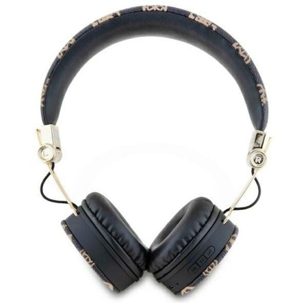 Guess Peony Script Round Shape - bezdrátová sluchátka do uší Bluetooth ENC (černá)