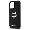 Karl Lagerfeld Silikon Choupette Kopf drucken MagSafe - iPhone 16 Pro Fall (schwarz)