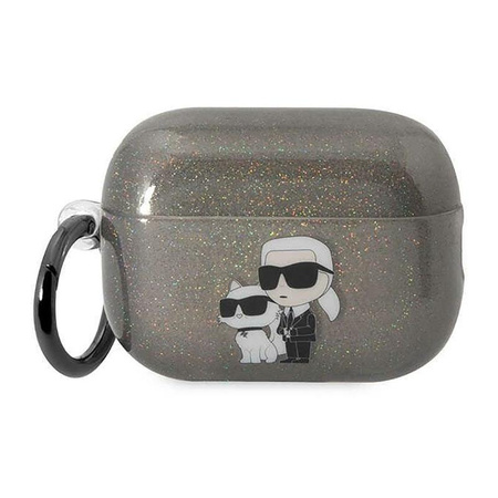 Karl Lagerfeld Glitter NFT Karl & Choupette - Étui AirPods Pro 2 (noir)