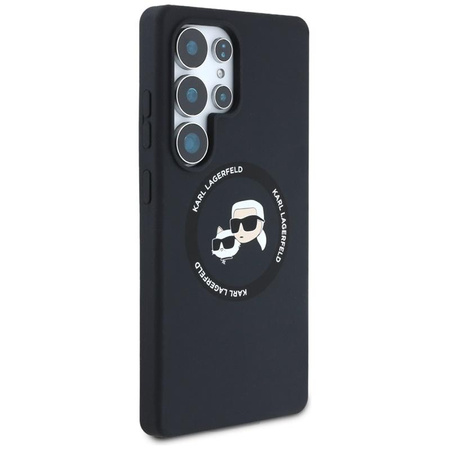 Karl Lagerfeld Silicone Double Heads And Circle MagSafe - Samsung Galaxy S25 Ultra Case (black)