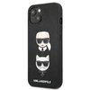 Karl Lagerfeld Saffiano Karl & Choupette Embossed Heads - Etui iPhone 13 (czarny)