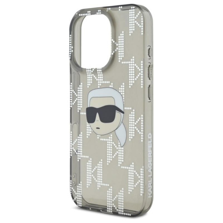 Karl Lagerfeld IML Karl Head Electroplated - iPhone 16 Pro Tasche (schwarz)