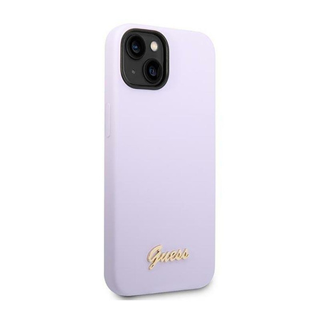 Guess Silicone Vintage - Case for iPhone 14 (Purple)