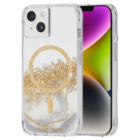 Case-Mate Karat MagSafe - iPhone 14 Hülle verziert mit Gold (Marmor)