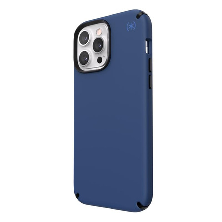 Speck Presidio2 Pro - Coque pour iPhone 13 Pro Max / iPhone 12 Pro Max avec revêtement MICROBAN (Bleu côtier/Noir/Bleu tempête)