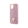 Guess Rhinestone Triangle - Hülle für iPhone 14 Plus (Pink)