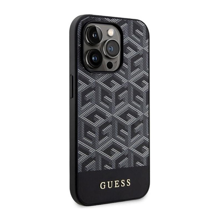 Guess GCube Stripes MagSafe - Schutzhülle für iPhone 14 Pro (Schwarz)