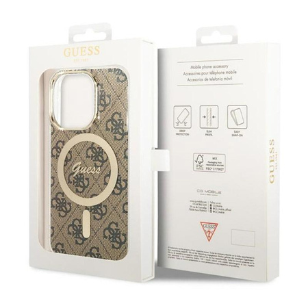 Guess 4G MagSafe - iPhone 14 Pro Tasche (Braun)
