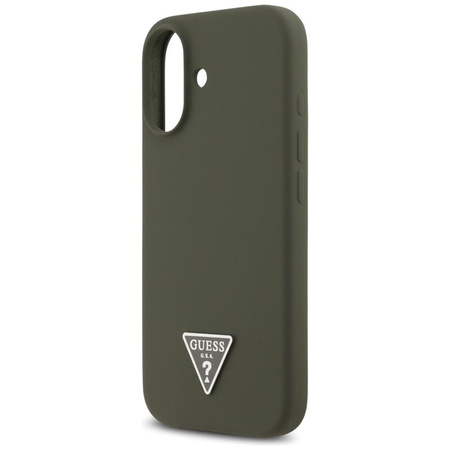 Guess Silicone Triangle Logo MagSafe - Case iPhone 17 (khaki)