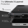 X-Doria Raptic Lux - Alumínium tok iPhone 12 Pro Max készülékhez (Cseppteszt 3m) (fekete szénszálas)
