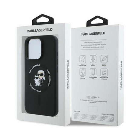 Karl Lagerfeld Silicone Karl & Choupette Ring MagSafe - Case iPhone 16 Pro (black)