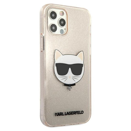 Karl Lagerfeld Choupette Head Glitter - iPhone 12 Pro Max Case (Gold)