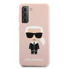 Pouzdro Karl Lagerfeld Fullbody Silicone Iconic - Samsung Galaxy S21 (růžové)