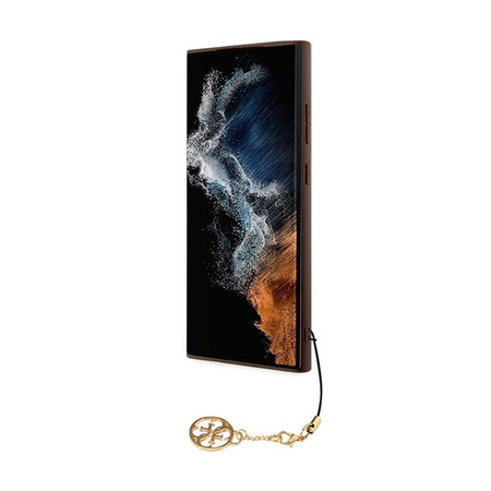 Guess 4G Charms Kollektion - Samsung Galaxy S24 Ultra Tasche (braun)