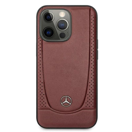 Mercedes Leather Urban Line - iPhone 13 Pro Case (red)