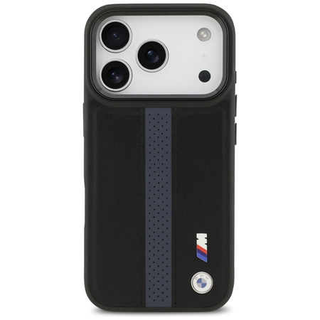 BMW M Perforated Stripe Logo MagSafe - iPhone 17 Pro Case (Blue)
